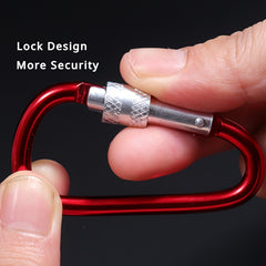 10pcs D type Lock Buckle Aluminum Alloy Bottle Hanging Hook For Camping