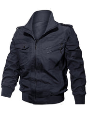 Men's Lightweight Cotton Jacket Military Windbreaker Coat