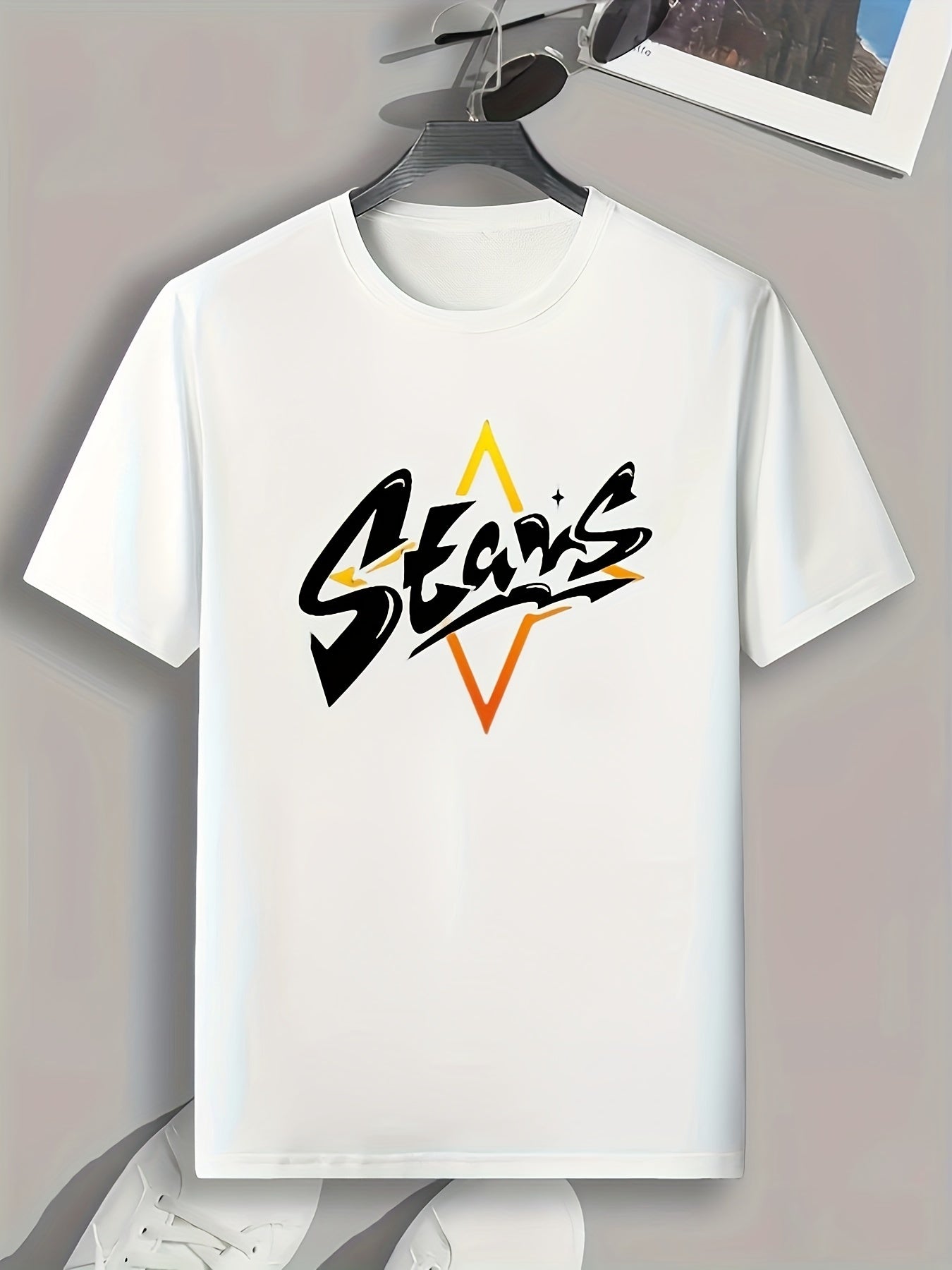 STARS Print Men's Graphic T shirt Casual Comfy Tees For Summer