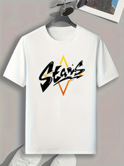 STARS Print Men's Graphic T shirt Casual Comfy Tees For Summer