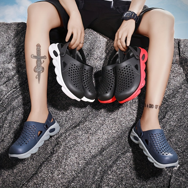 Men's Lightweight Comfy Blade Clogs Hollow Out Non Slip Garden Shoes Summer