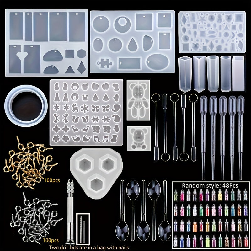 Epoxy Resin Silicone Mold Kit for DIY Jewelry Making