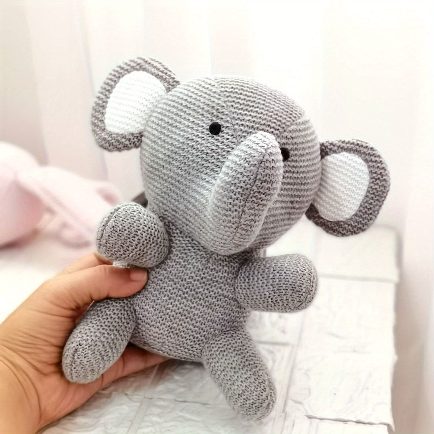 Plush Baby Elephant Stuffed Animal Toy Safe for Toddlers