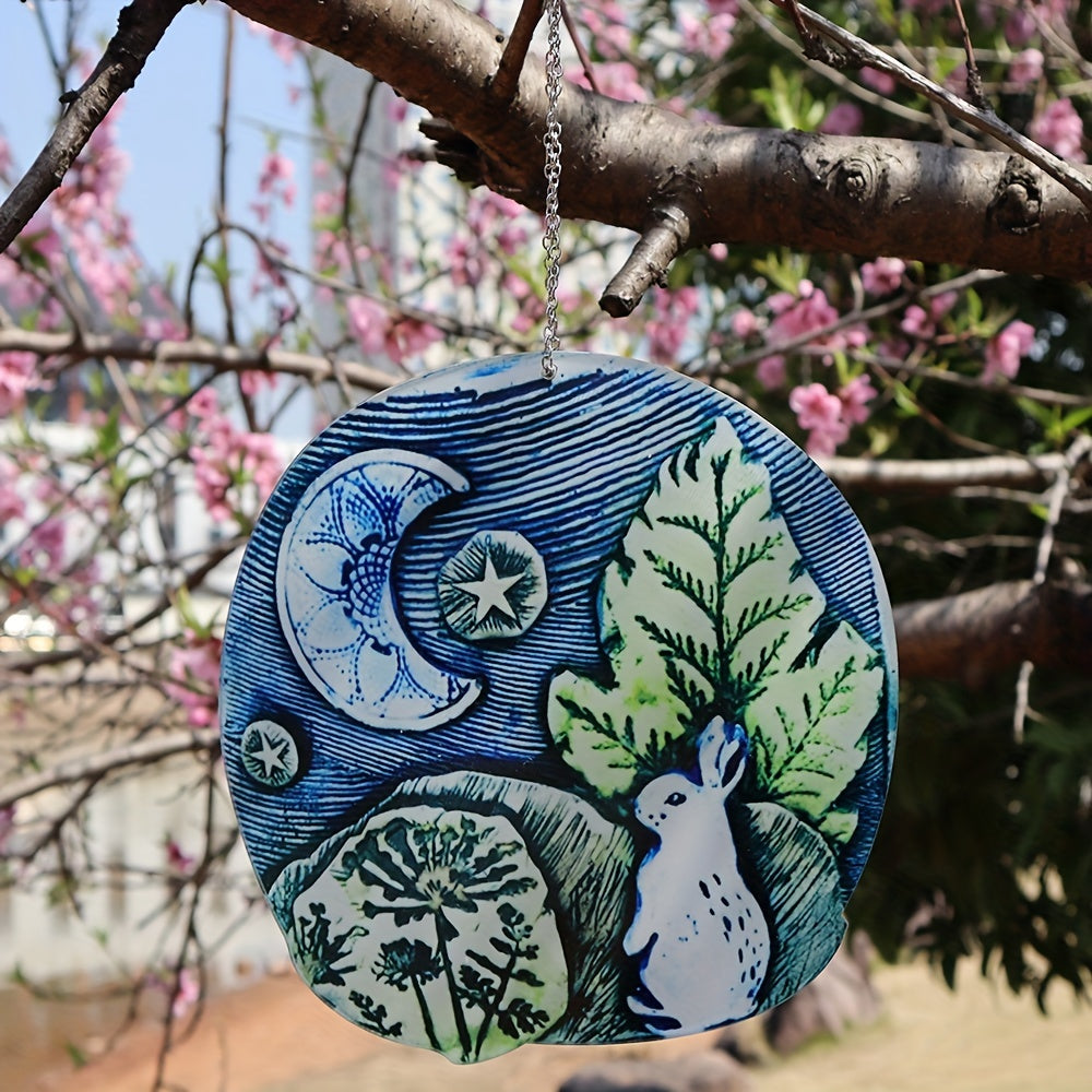 Acrylic Rabbit Moon Garden Ornament Pendant