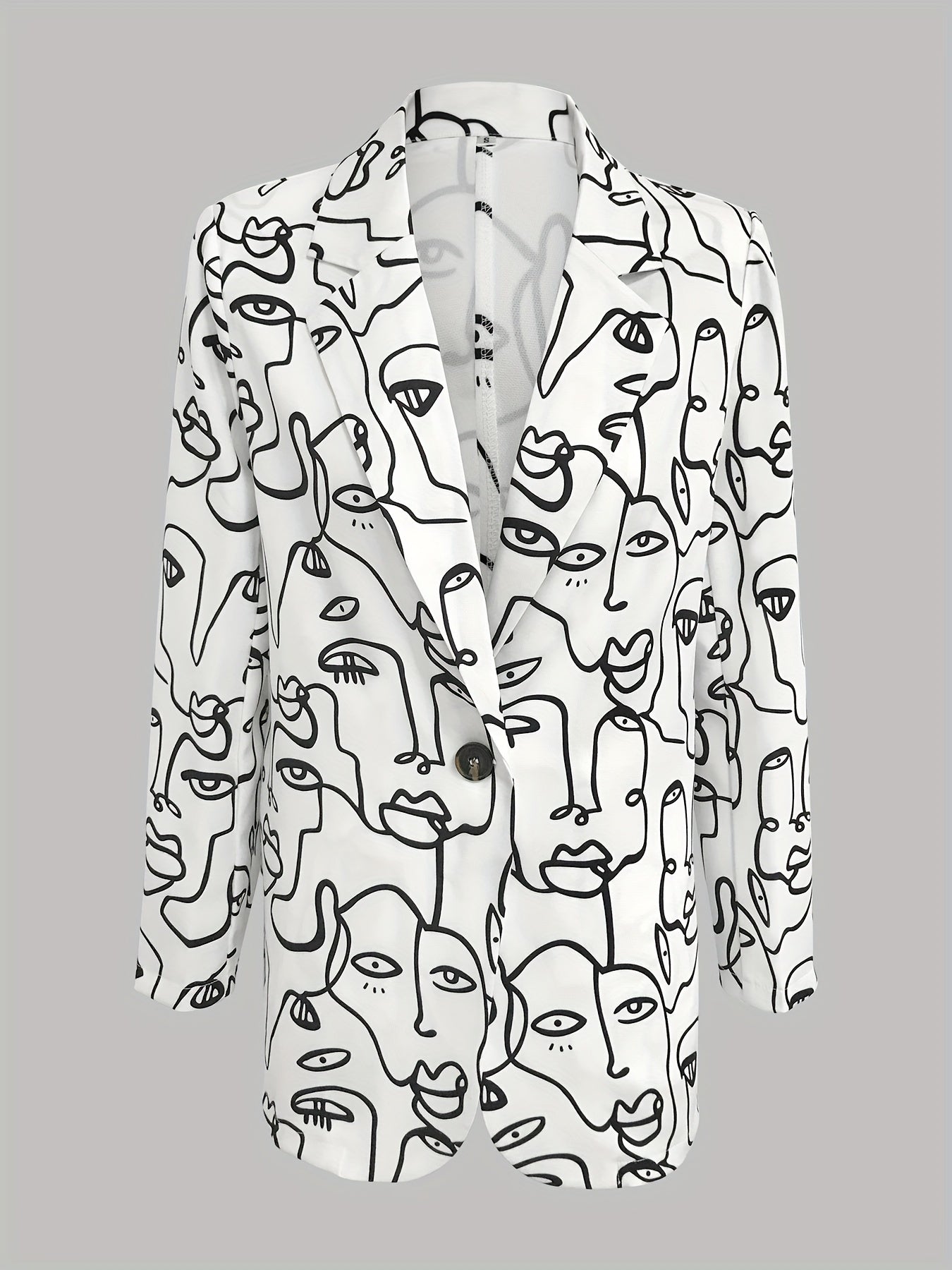 Double Breasted Lapel Neck Blazer Casual Long Sleeve Blazer