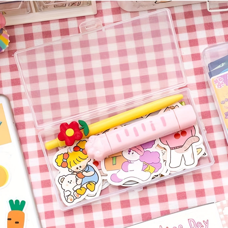 Stickers Plastic Storage Box Organizer - 3pcs