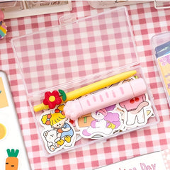 Stickers Plastic Storage Box Organizer - 3pcs