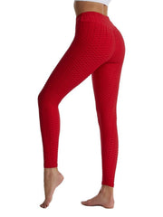 High Waist Yoga Pants Honeycomb Leggings for Women