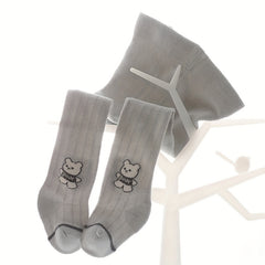 Girls Knitted Pantyhose Cartoon Bear Leggings Soft Comfy Tights Children