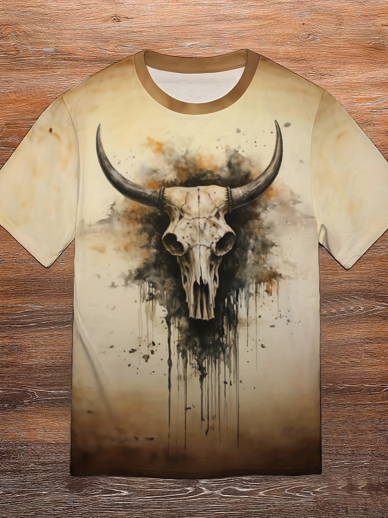Men's Deer Skull Graphic T shirt Active 3D Print Tee For Outdoor