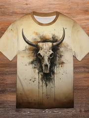 Men's Deer Skull Graphic T shirt Active 3D Print Tee For Outdoor