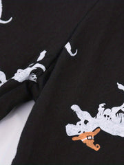 Halloween Pumpkin Print Boys Casual Pants
