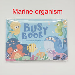 Colorful DIY Busy Book for Kids with Cartoon Animals & Numbers