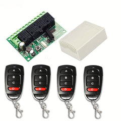 433MHz 4CH Relay Module Receiver DC Motor DIY Garage Door Control