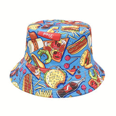Print Bucket Hat Hip Hop Sun Protection Hat For Men And Women