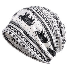 Men's Geometric Patterns Mix Baggy Slouchy Chemo Sleep Beanie Hat Skull Cap