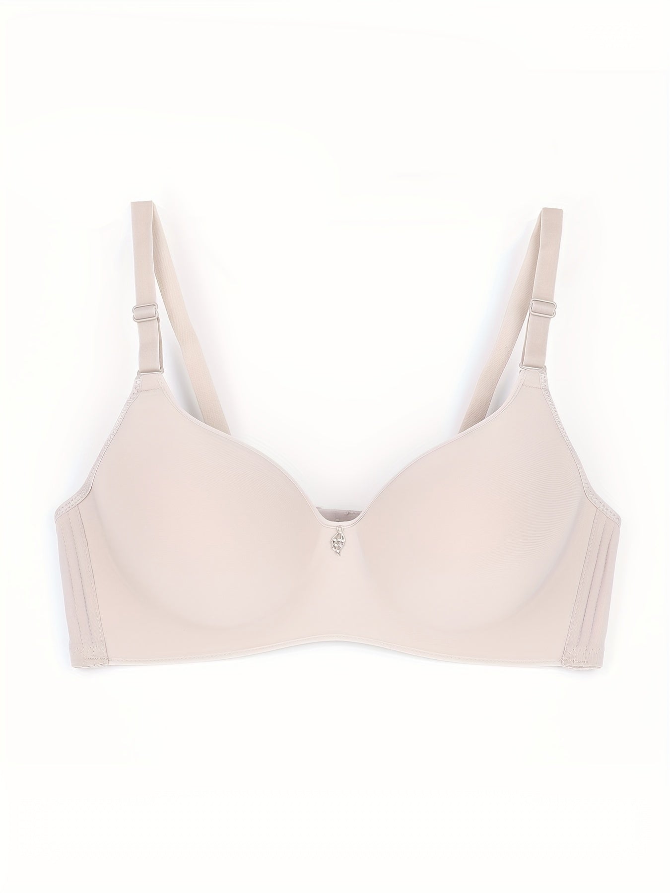 Plus Size Rhinestone Full Cover Wireless Bra w/ Straps
