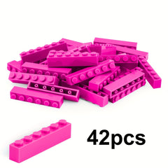 42pcs 1x6 High Brick Kids Puzzle Toy DIY Small Particle Blocks