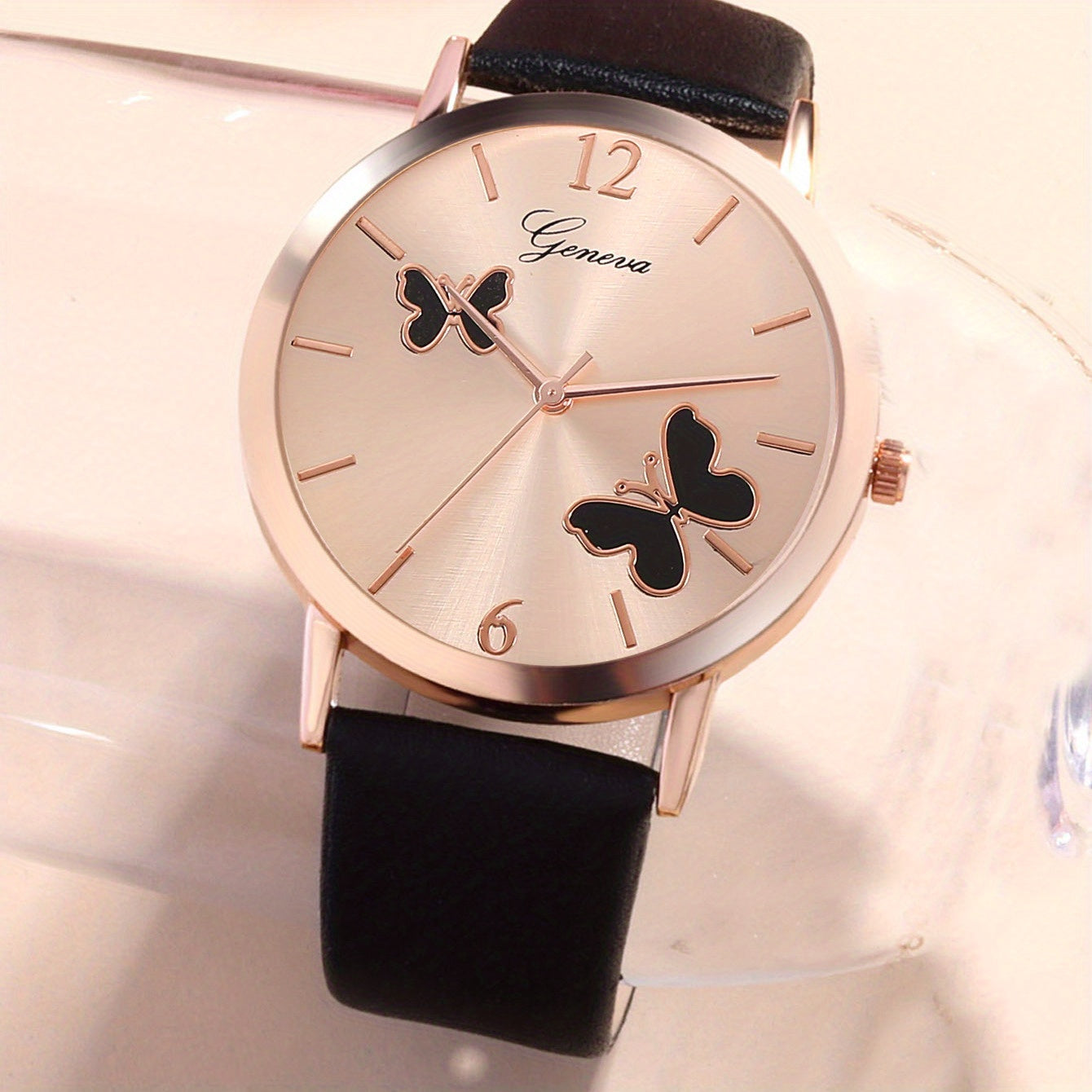 Butterfly Watch with Rhinestones & Starry Sky Dial - Set of 5