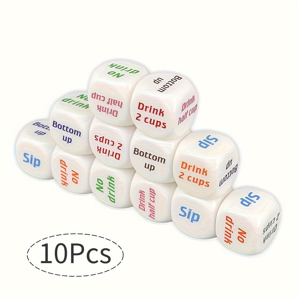 10PCS Drinking Dice Halloween Party Supplies