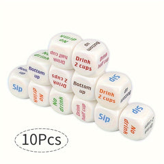 10PCS Drinking Dice Halloween Party Supplies