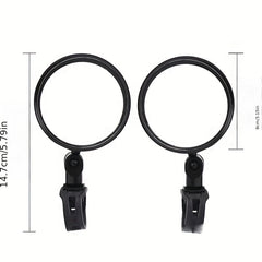 2pcs 360 Rotatable Bike Mirror for Mountain & Road Bikes Safety Visibility