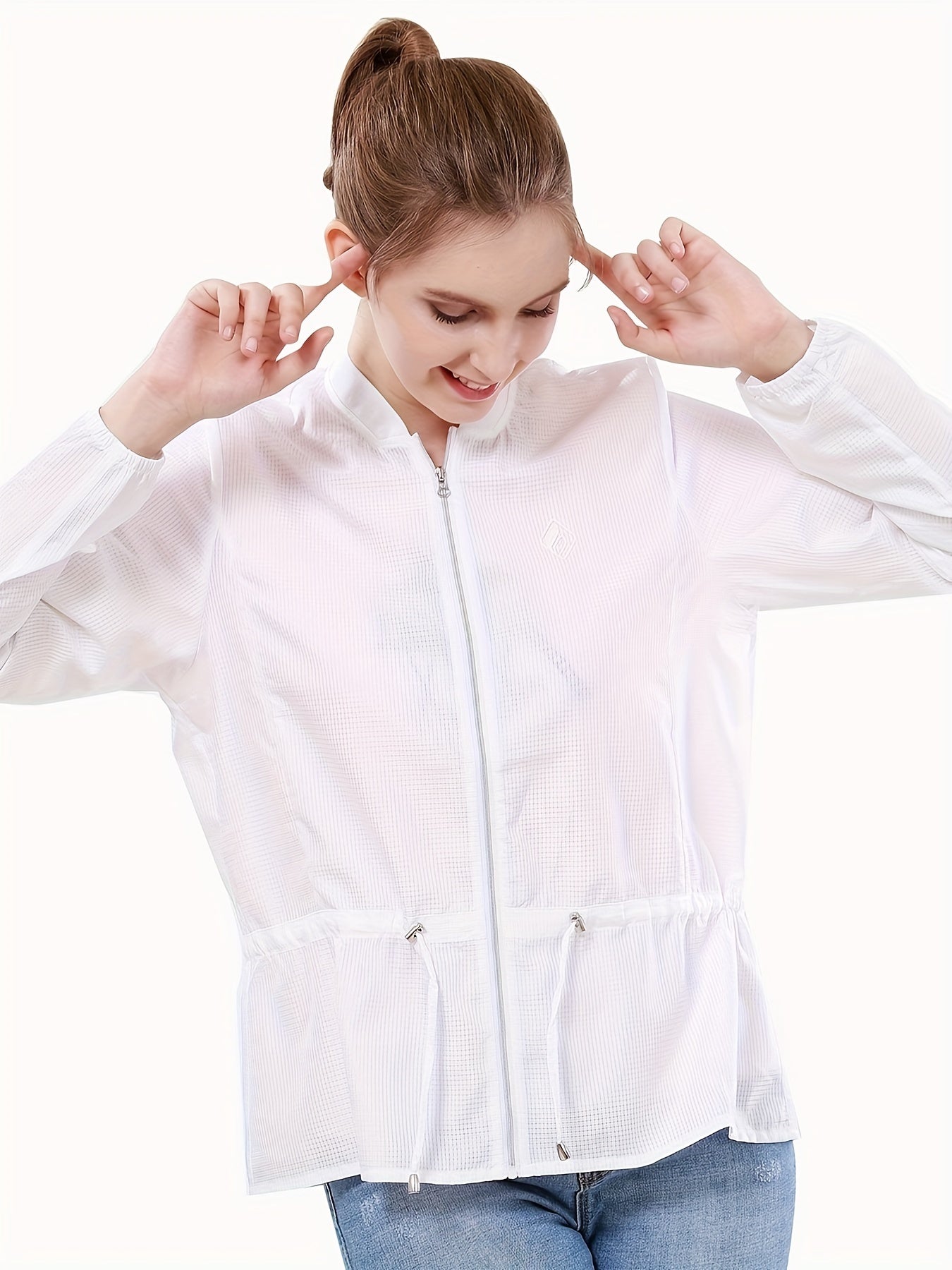 Women's Sun Protection Hoodie with Elastic Cuffs