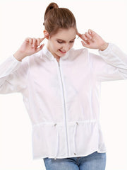 Women's Sun Protection Hoodie with Elastic Cuffs