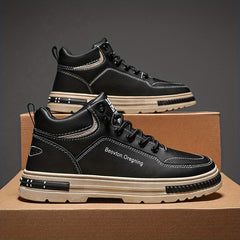Men's High Top Skate Shoes Non Slip Sneakers Men's Footwear