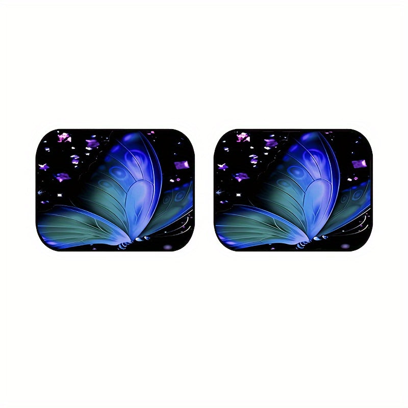 4pcs Galaxy Butterfly Car Floor Mats Water Absorbent Non Slip