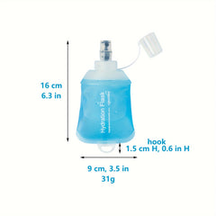 1pc 150ml Soft Collapsible Water Bottle Portable Foldable Water Bag