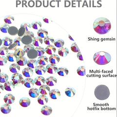 1440pcs Crystal Hotfix Rhinestones Flatback Glass Rhinestones