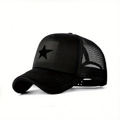 Pentagram Print Unisex Trucker Hat Mesh Lightweight Baseball Cap