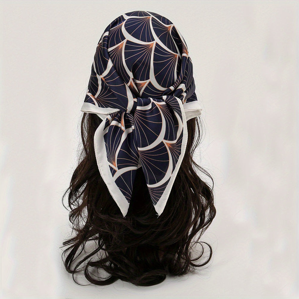 Fish Scale Headscarf Polyester All match Small Scarf
