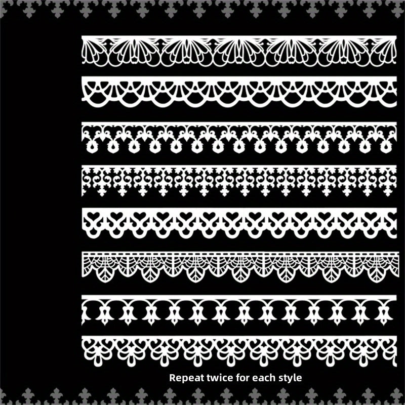16pcs Lace Waltz Series Hand Tent Art Material Decoration Pack
