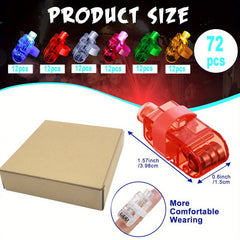 6 Colors LED Kids Party Finger Lights Light Up Ring Toys Halloween Rave