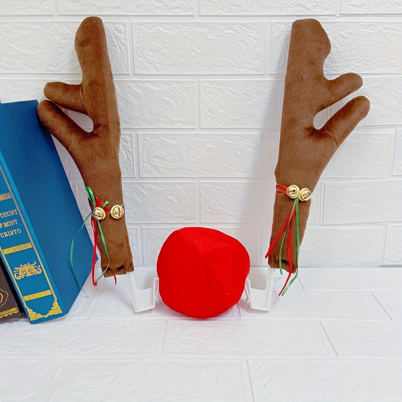 Christmas Car Reindeer Antlers & Nose Decorations Kit