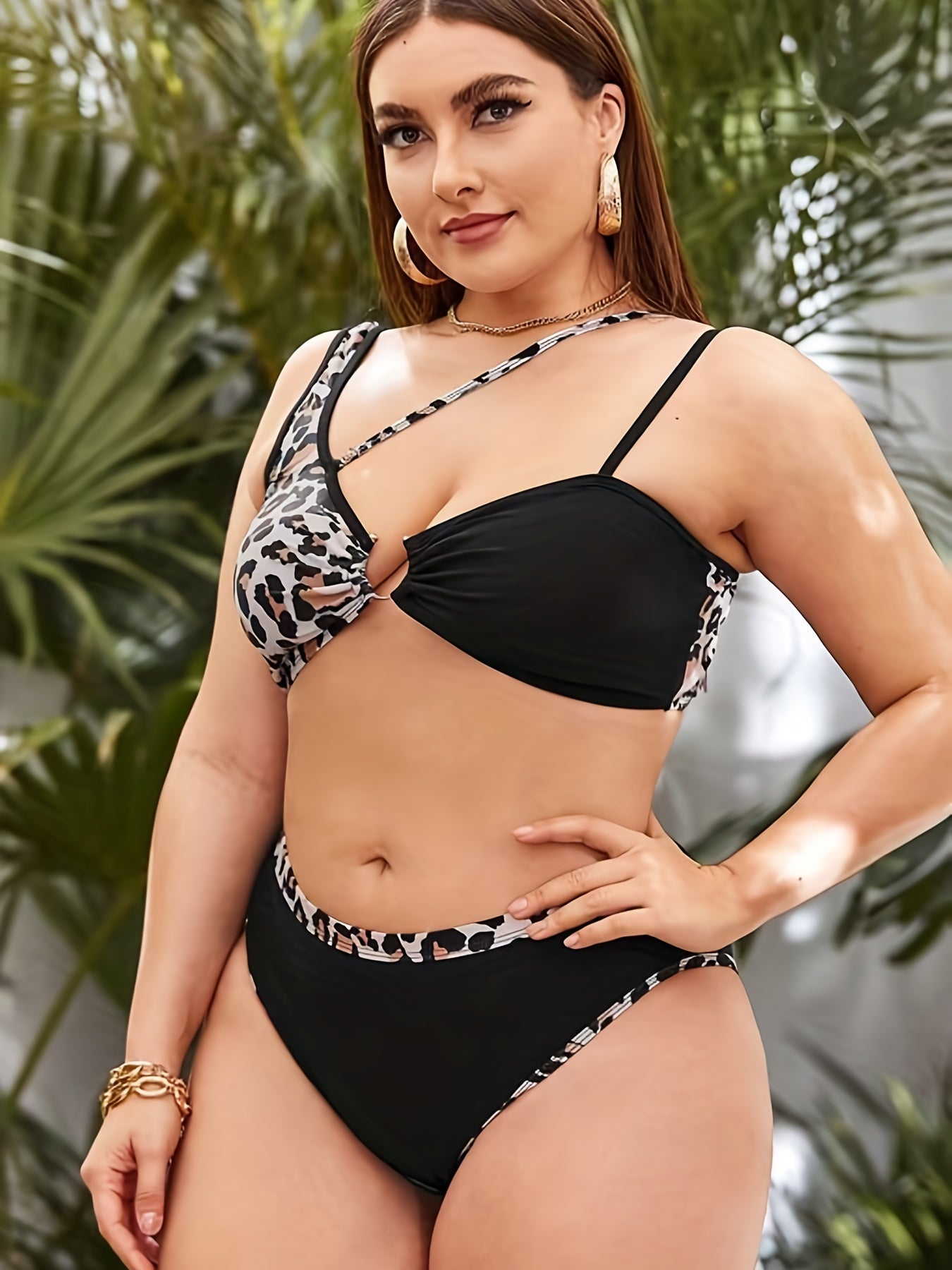 Leopard Print Bikini Set Two Piece Swimsuit