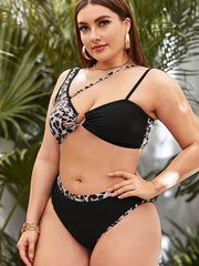 Leopard Print Bikini Set Two Piece Swimsuit