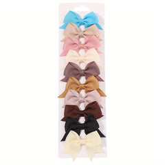 10pcs Cute Bow Hair Clips for Baby Girls