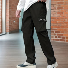 Men s Abstract Symbol Print Cropped Cargo Pants