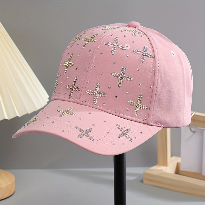 Rhinestone Baseball Cap Y2K Adjustable Lightweight Sun Hat