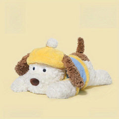 Cartoon Dog Plush Toy Yellow Hat Soft Stuffed Animal Mixed Colors