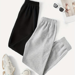 Casual Elastic Waist Jogger Pants Women's Clothing