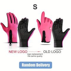 Outdoor Sports Fleece Gloves Touchable Screen Windproof Cycling Gloves
