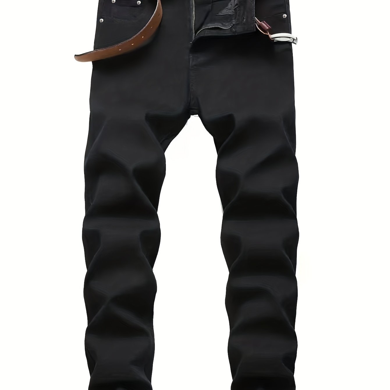 Men's Slim Fit Classic Jeans - Medium Stretch Denim Pants