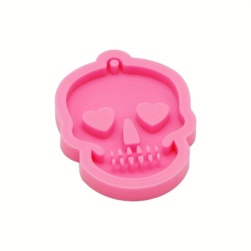 Resin Ghost Head Keychain Mold for DIY Jewelry Making