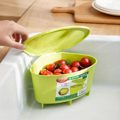 Triangle Kitchen Drain Basket for Easy Storage