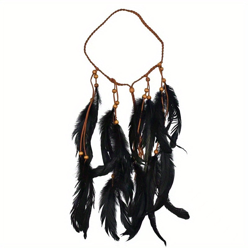 Bohemian Tassel Feather Headband Travel Photo Headdress Boho Style