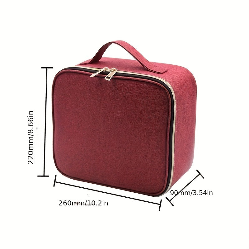 Makeup Bag Organizer With Adjustable Dividers Cosmetic Bag Portable Travel Case